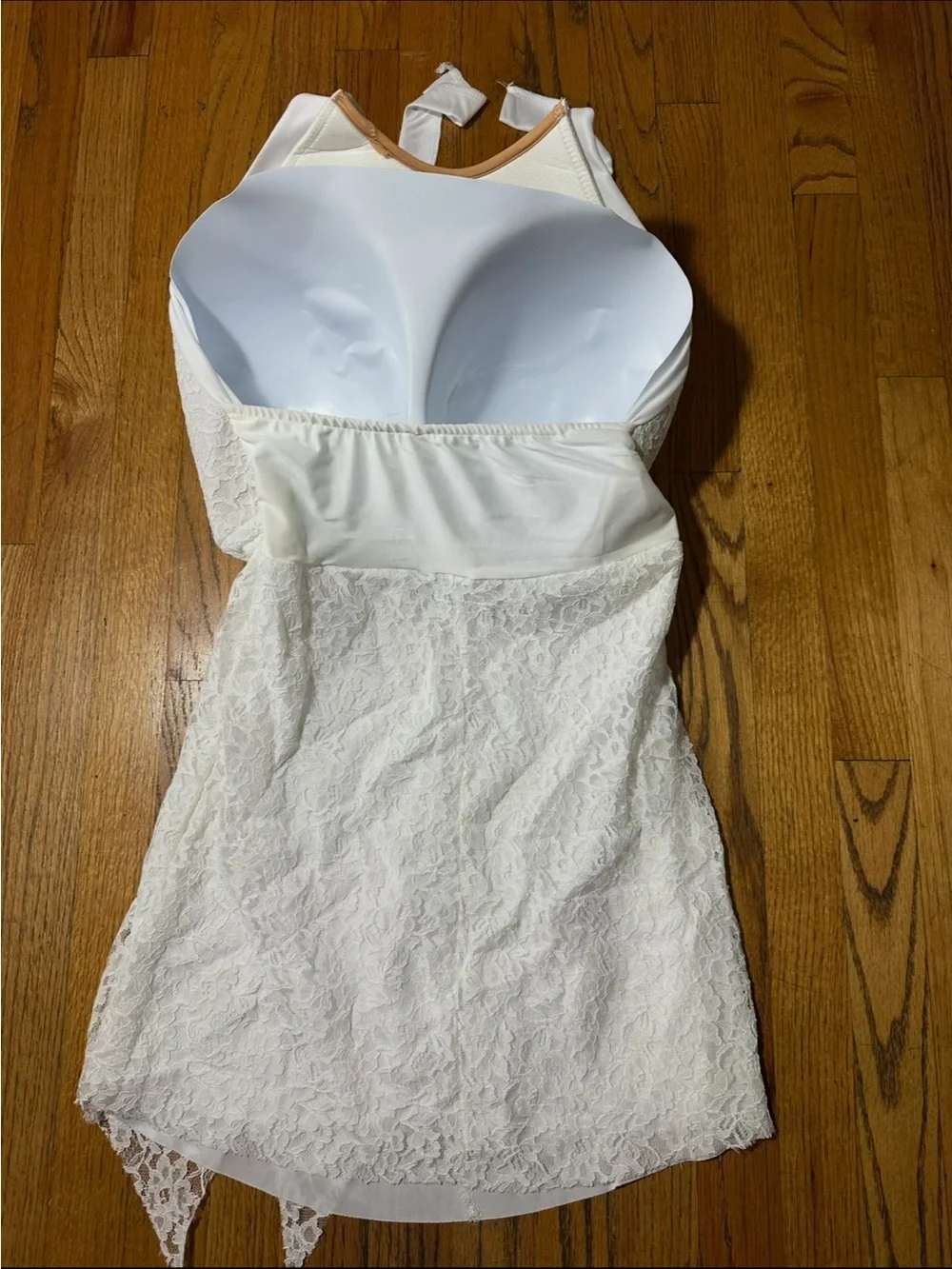 Woman’s costume jersey shore jwoww  White Lace Halter dress and enhancement